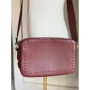 Cole Haan Burgundy Leather Crossbody Bag